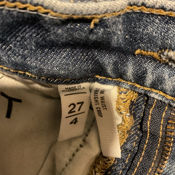 LOFT High Waisted Crop Straight Leg Jean. Size 4/27 - Picture 7 of 8